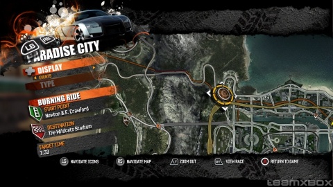 Burnout Paradise City map