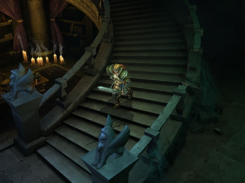 Diablo 3 Male Barbarian Stairs