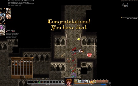 Dungeons of Dredmor Congratulations you Have Died