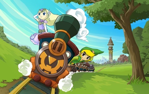 Legend Of Zelda Spirit Tracks Link Zelda Train Tower Art