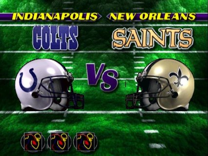Nfl Blitz Super Bowl Match Up Colts Saints