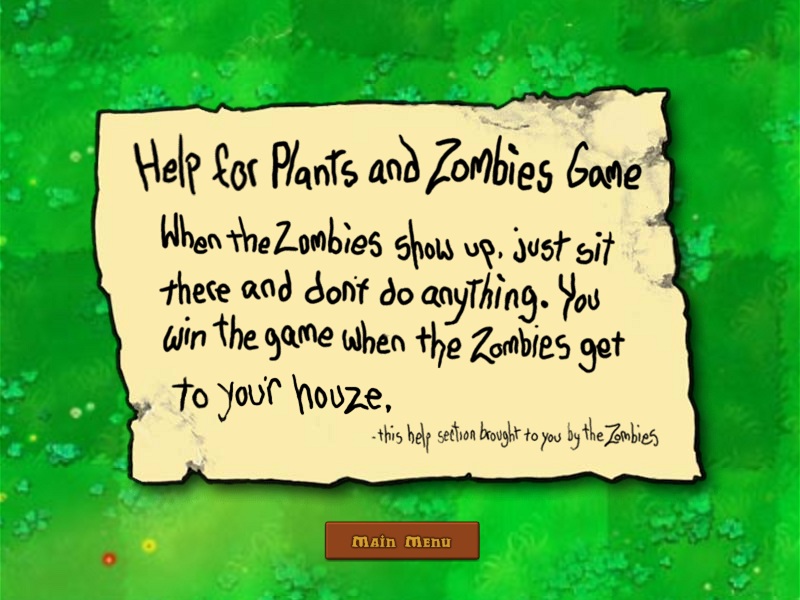 Plants vs Zombies 02 Note to Humans
