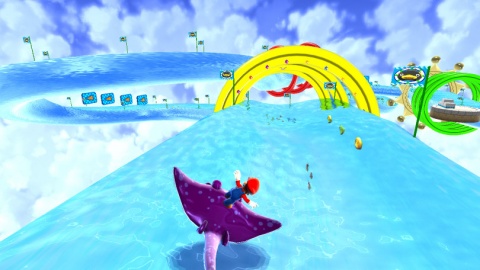 Super Mario Galaxy Water Stingray Surfing